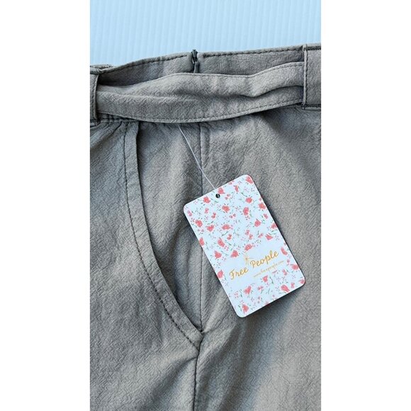 NWT Free People Easy Breezy Linen Cotton Blend Taupe Midi Skirt Size 2 $128 NGP - Picture 13 of 16